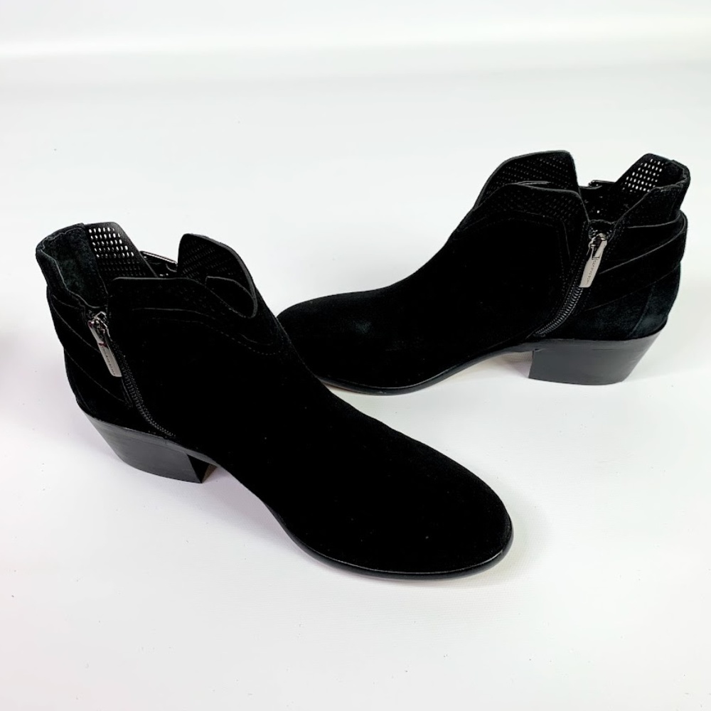 Vince Camuto Panthea Suede Exposed Ankle Booties 7